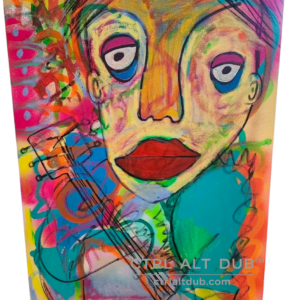 Ctrl Alt Dub original mixed media painting 24x36 inches