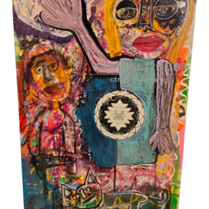 Ctrl Alt Dub original mixed media painting 24x36 inches